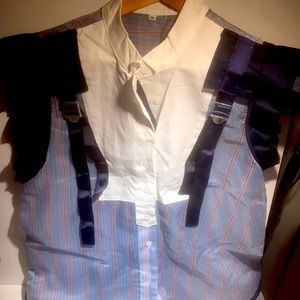 Light blue sleeveless top